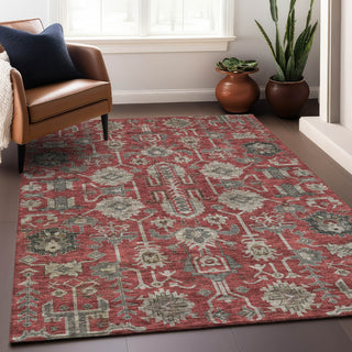 Piper Looms Mayfield Oriental AMF697 Red Machine Washable Area Rug Lifestyle Image Feature