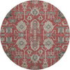Piper Looms Mayfield Oriental AMF697 Red Machine Washable Area Rug Round Main Image