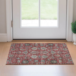 Piper Looms Mayfield Oriental AMF697 Red Machine Washable Area Rug Scatter Lifestyle Image Feature