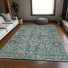 Piper Looms Mayfield Oriental AMF697 Teal Machine Washable Area Rug Lifestyle Image Feature