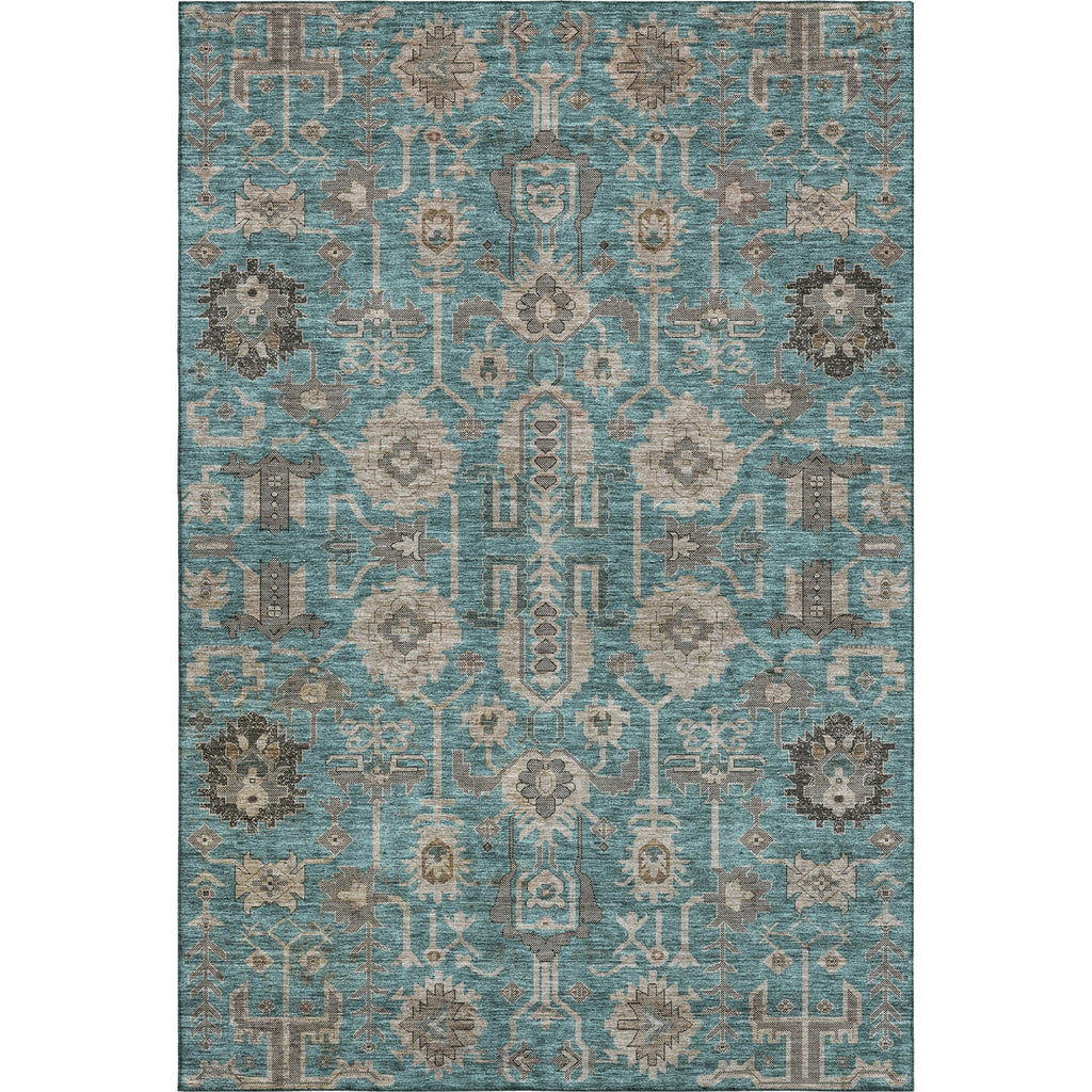 Piper Looms Mayfield Oriental AMF697 Teal Machine Washable Area Rug main image