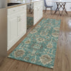 Piper Looms Mayfield Oriental AMF697 Teal Machine Washable Area Rug Runner Lifestyle Image Feature