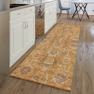Piper Looms Mayfield Oriental AMF697 Terracotta Machine Washable Area Rug Runner Lifestyle Image Feature