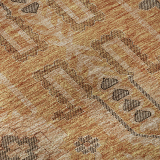 Piper Looms Mayfield Oriental AMF697 Terracotta Machine Washable Area Rug Swatch Image
