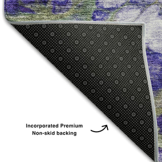 Piper Looms Mayfield Abstract AMF698 Aloe Machine Washable Area Rug Backing Image