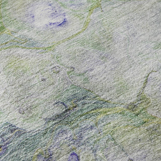 Piper Looms Mayfield Abstract AMF698 Aloe Machine Washable Area Rug Swatch Image