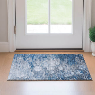 Piper Looms Mayfield Abstract AMF698 Blue Machine Washable Area Rug Scatter Lifestyle Image Feature