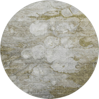 Piper Looms Mayfield Abstract AMF698 Brown Machine Washable Area Rug Round Main Image