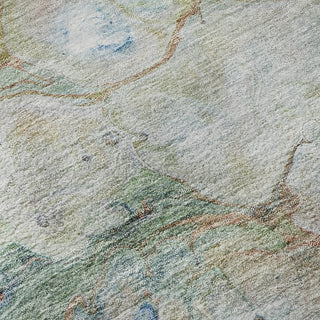 Piper Looms Mayfield Abstract AMF698 Coral Machine Washable Area Rug Swatch Image
