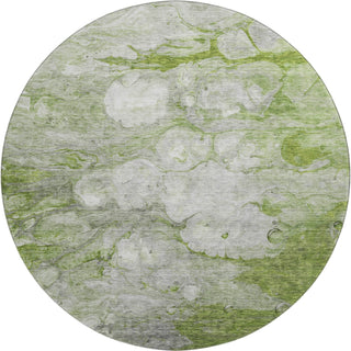 Piper Looms Mayfield Abstract AMF698 Olive Machine Washable Area Rug Round Main Image