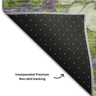 Piper Looms Mayfield Abstract AMF698 Purple Machine Washable Area Rug Backing Image