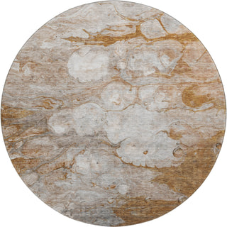 Piper Looms Mayfield Abstract AMF698 Terracotta Machine Washable Area Rug Round Main Image