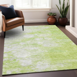 Piper Looms Mayfield Abstract AMF699 Aloe Machine Washable Area Rug Lifestyle Image Feature