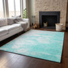Piper Looms Mayfield Abstract AMF699 Aqua Machine Washable Area Rug Lifestyle Image Feature