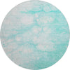 Piper Looms Mayfield Abstract AMF699 Aqua Machine Washable Area Rug Round Main Image