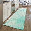 Piper Looms Mayfield Abstract AMF699 Aqua Machine Washable Area Rug Runner Lifestyle Image Feature