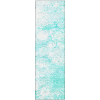 Piper Looms Mayfield Abstract AMF699 Aqua Machine Washable Area Rug Runner Main Image