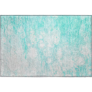 Piper Looms Mayfield Abstract AMF699 Aqua Machine Washable Area Rug Scatter Main Image