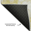 Piper Looms Mayfield Abstract AMF699 Gold Machine Washable Area Rug Backing Image