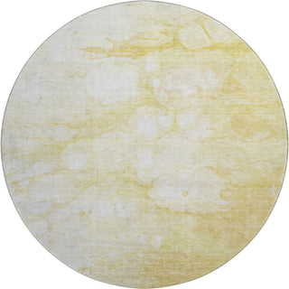 Piper Looms Mayfield Abstract AMF699 Gold Machine Washable Area Rug Round Main Image