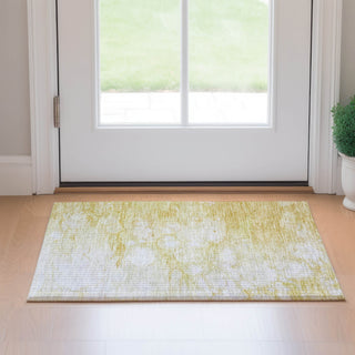 Piper Looms Mayfield Abstract AMF699 Gold Machine Washable Area Rug Scatter Lifestyle Image Feature