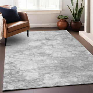 Piper Looms Mayfield Abstract AMF699 Silver Machine Washable Area Rug Lifestyle Image Feature