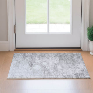 Piper Looms Mayfield Abstract AMF699 Silver Machine Washable Area Rug Scatter Lifestyle Image Feature