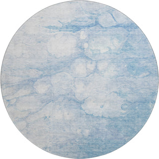Piper Looms Mayfield Abstract AMF699 Sky Machine Washable Area Rug Round Main Image