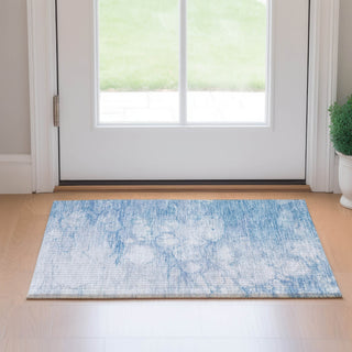 Piper Looms Mayfield Abstract AMF699 Sky Machine Washable Area Rug Scatter Lifestyle Image Feature