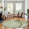 Piper Looms Mayfield Floral AMF700 Aloe Machine Washable Area Rug Round Lifestyle Image Feature
