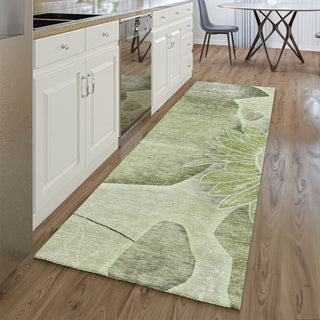 Piper Looms Mayfield Floral AMF700 Aloe Machine Washable Area Rug Runner Lifestyle Image Feature