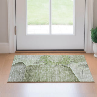 Piper Looms Mayfield Floral AMF700 Aloe Machine Washable Area Rug Scatter Lifestyle Image Feature