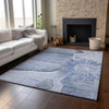 Piper Looms Mayfield Floral AMF700 Blue Machine Washable Area Rug Lifestyle Image Feature