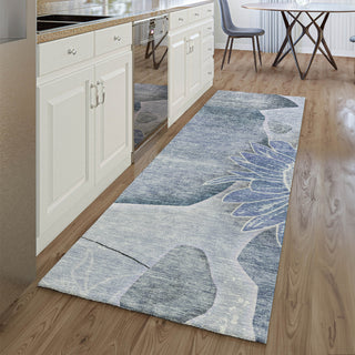 Piper Looms Mayfield Floral AMF700 Blue Machine Washable Area Rug Runner Lifestyle Image Feature