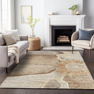 Piper Looms Mayfield Floral AMF700 Brown Machine Washable Area Rug Lifestyle Image Feature