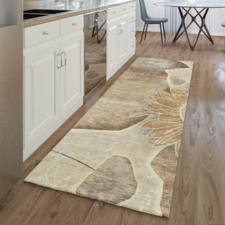 Piper Looms Mayfield Floral AMF700 Brown Machine Washable Area Rug Runner Lifestyle Image Feature