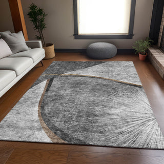 Piper Looms Mayfield Modern AMF701 Gray Machine Washable Area Rug Lifestyle Image Feature