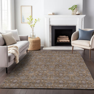 Piper Looms Mayfield Floral AMF702 Chocolate Machine Washable Area Rug Lifestyle Image Feature