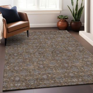 Piper Looms Mayfield Floral AMF702 Chocolate Machine Washable Area Rug Lifestyle Image Feature