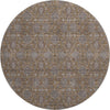 Piper Looms Mayfield Floral AMF702 Chocolate Machine Washable Area Rug Round Main Image