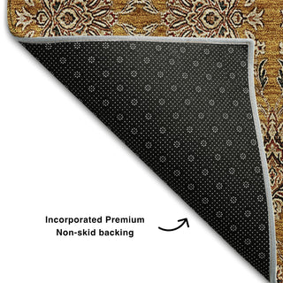 Piper Looms Mayfield Floral AMF702 Copper Machine Washable Area Rug Backing Image