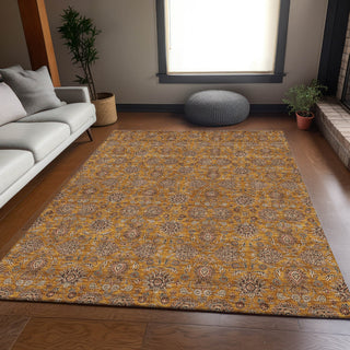 Piper Looms Mayfield Floral AMF702 Copper Machine Washable Area Rug Lifestyle Image Feature
