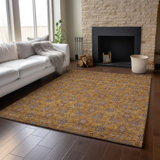 Piper Looms Mayfield Floral AMF702 Copper Machine Washable Area Rug Lifestyle Image Feature
