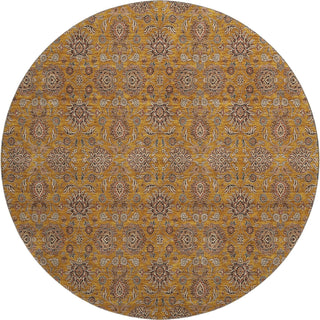 Piper Looms Mayfield Floral AMF702 Copper Machine Washable Area Rug Round Main Image