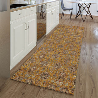 Piper Looms Mayfield Floral AMF702 Copper Machine Washable Area Rug Runner Lifestyle Image Feature