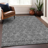Piper Looms Mayfield Floral AMF702 Gray Machine Washable Area Rug Lifestyle Image Feature