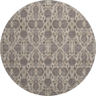 Piper Looms Mayfield Floral AMF702 Ivory Machine Washable Area Rug Round Main Image