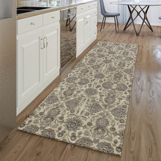 Piper Looms Mayfield Floral AMF702 Ivory Machine Washable Area Rug Runner Lifestyle Image Feature