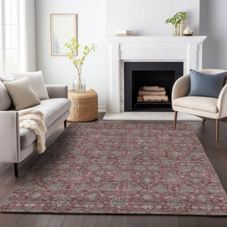 Piper Looms Mayfield Floral AMF702 Merlot Machine Washable Area Rug Lifestyle Image Feature