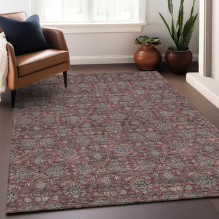 Piper Looms Mayfield Floral AMF702 Merlot Machine Washable Area Rug Lifestyle Image Feature